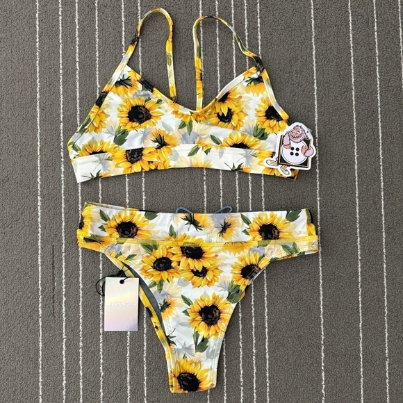 Jolyn Clothing Other - Jolyn - Bikini Set, Size Medium, Sunflower Print, Brand New with Tags